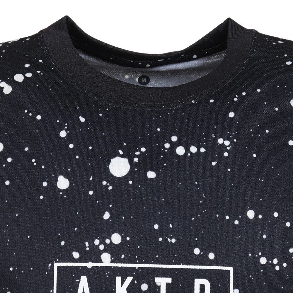 アクター（AKTR）（メンズ、レディース）バスケットボールウェア スプラッシュ AKTR ロゴ スポーツTシャツ 223-010005 BK 速乾