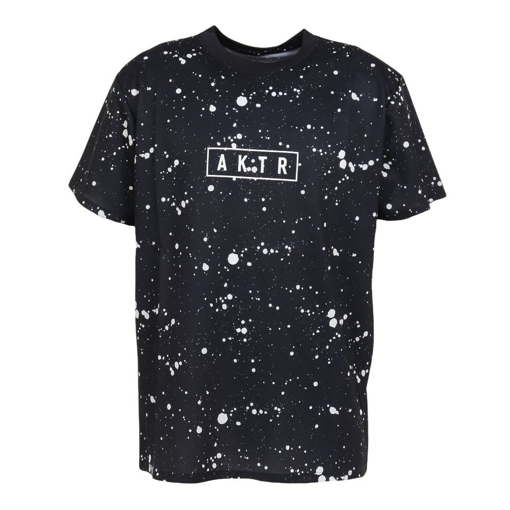 アクター（AKTR）（メンズ、レディース）バスケットボールウェア スプラッシュ AKTR ロゴ スポーツTシャツ 223-010005 BK 速乾