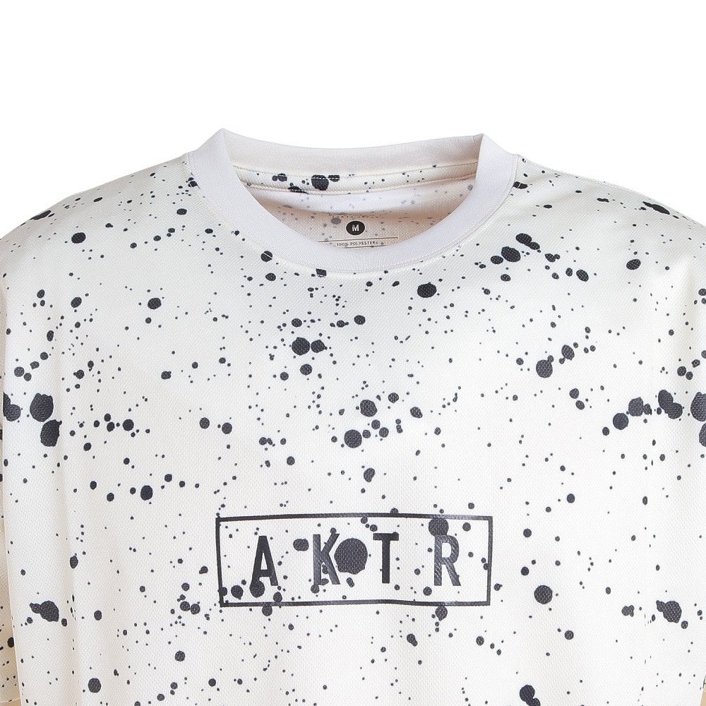 アクター（AKTR）（メンズ、レディース）バスケットボールウェア SPLASH ロゴ 半袖Tシャツ SPORTS 223-010005 WH