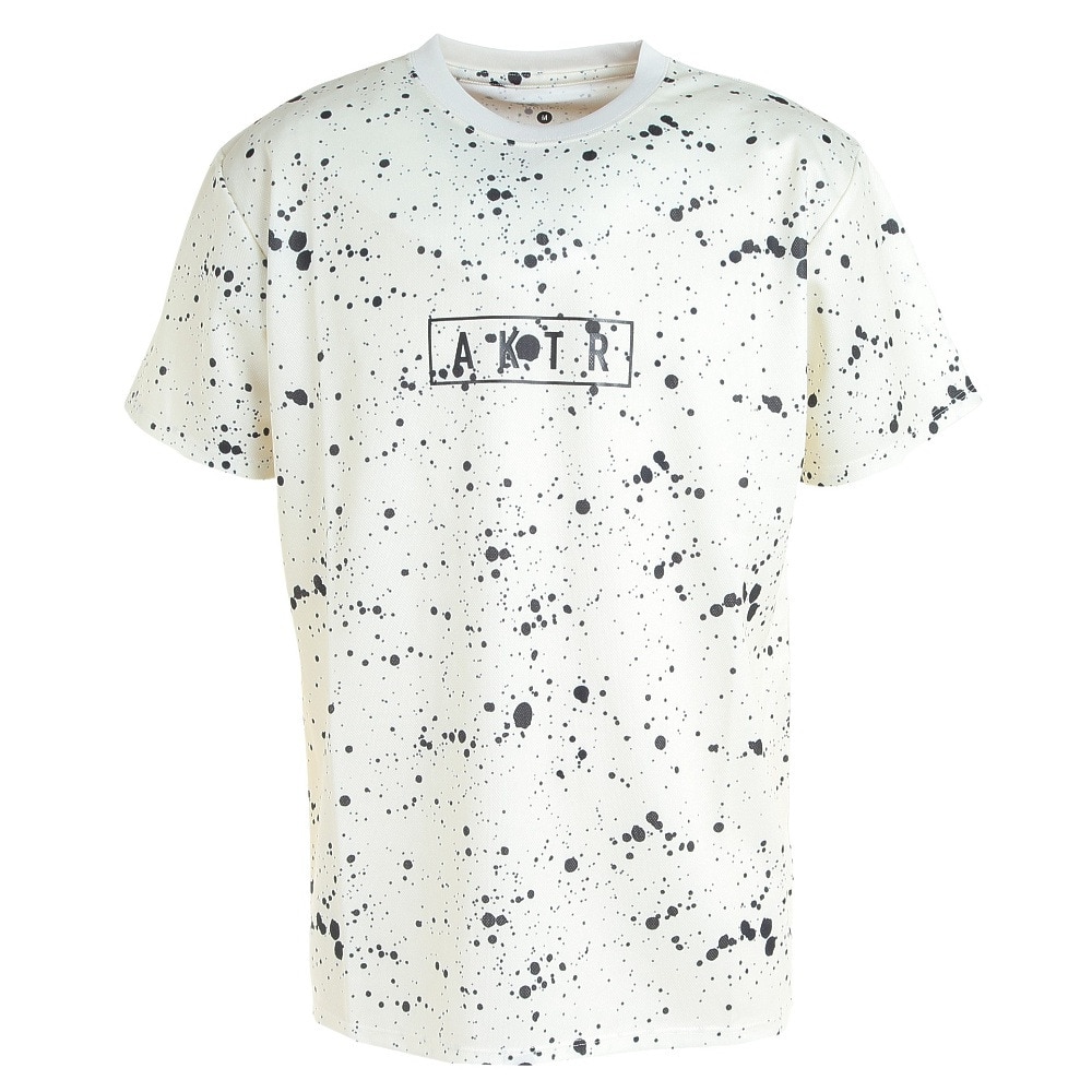 アクター（AKTR）（メンズ、レディース）バスケットボールウェア SPLASH ロゴ 半袖Tシャツ SPORTS 223-010005 WH