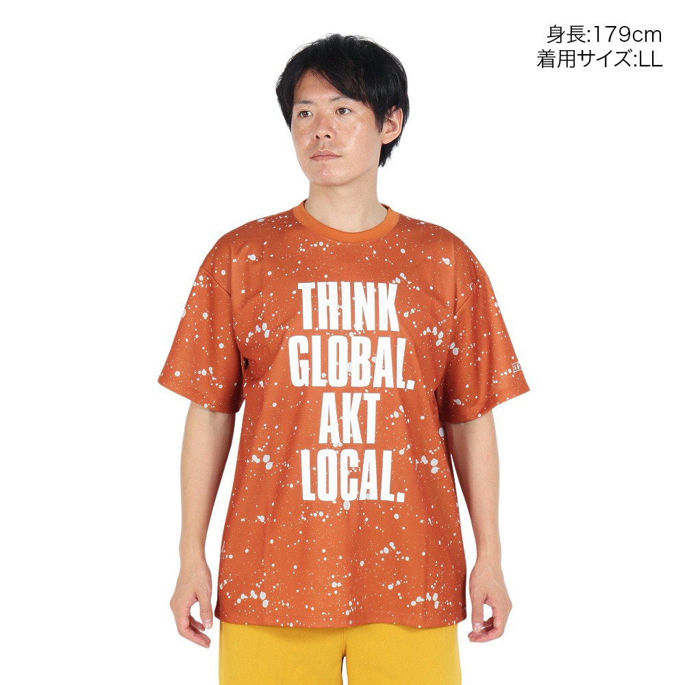 アクター（AKTR）（メンズ、レディース）バスケットボールウェア スプラッシュ AKT ローカルスポーツTシャツ 223-011005 OR 速乾