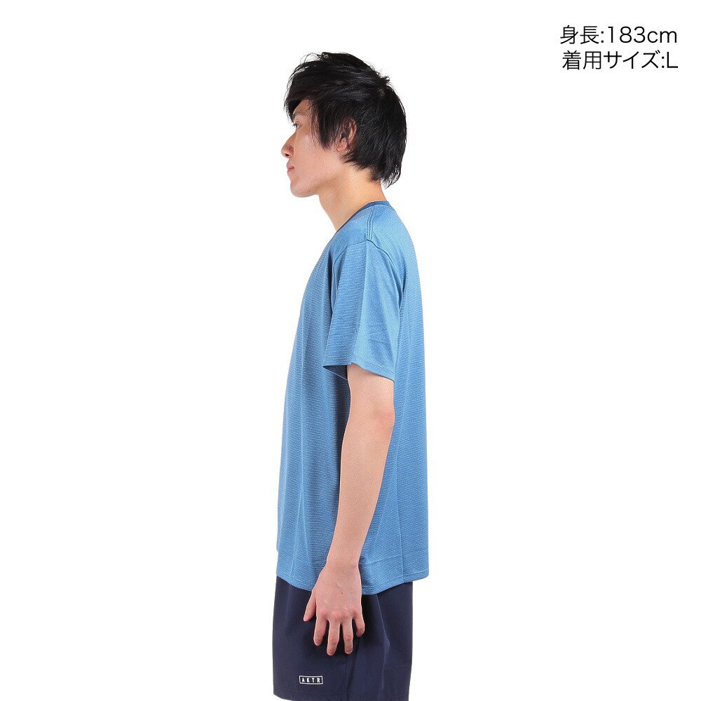 アクター（AKTR）（メンズ）バスケットボールウェア CLASSIC LOGO SPORTS 半袖Tシャツ 223-032005 BL 速乾