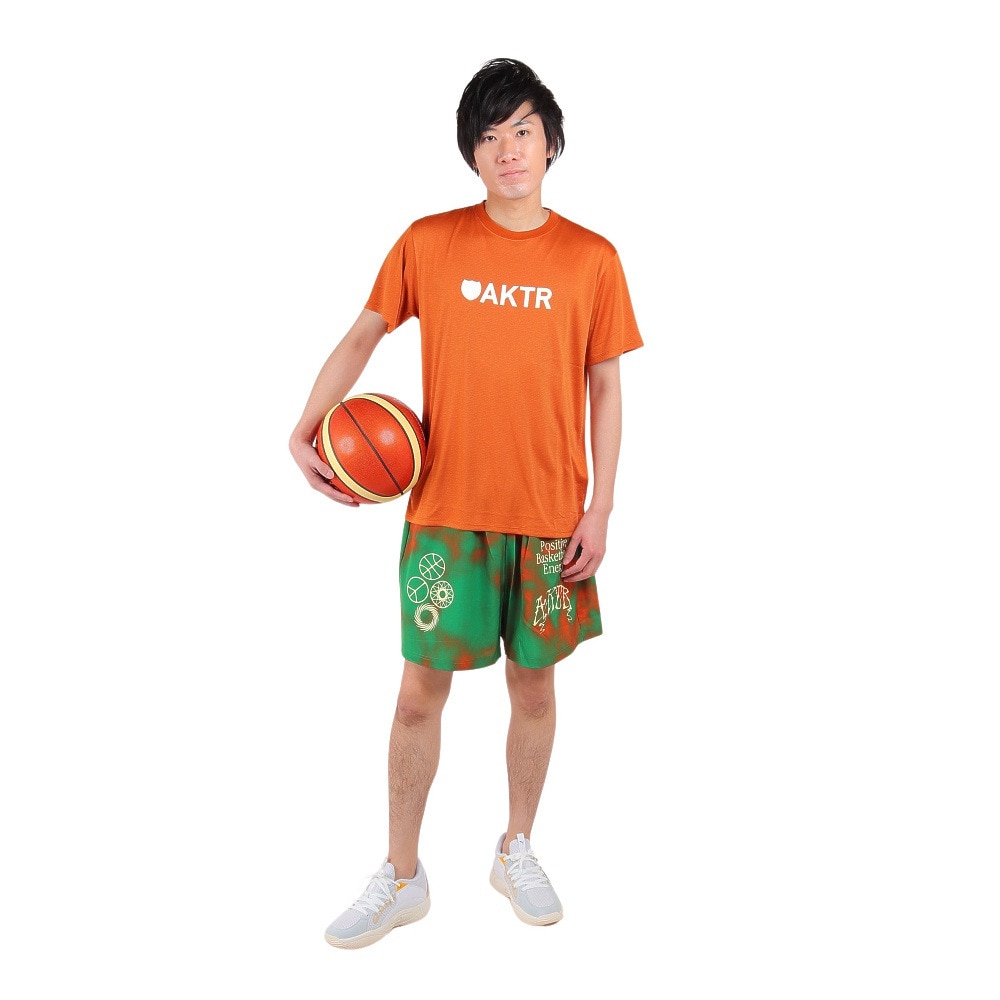 アクター（AKTR）（メンズ）バスケットボールウェア CLASSIC LOGO SPORTS 半袖Tシャツ 223-032005 OR 速乾