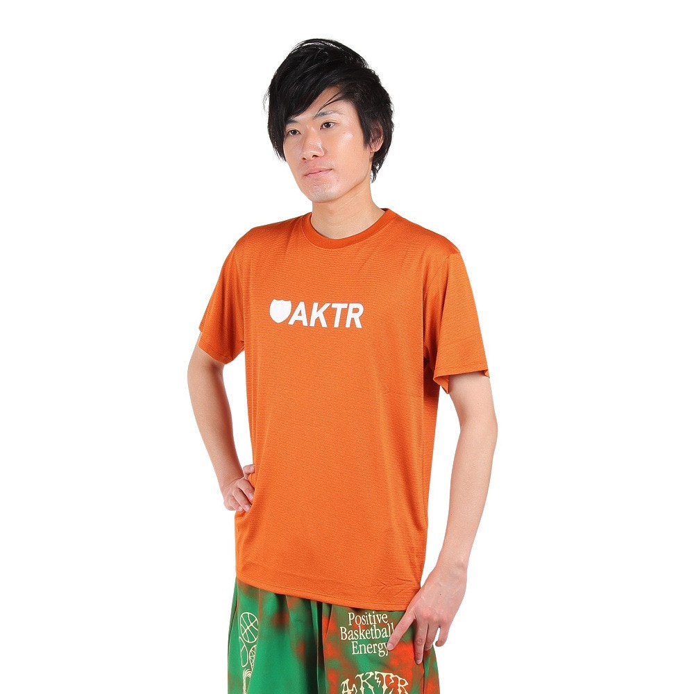 アクター（AKTR）（メンズ）バスケットボールウェア CLASSIC LOGO SPORTS 半袖Tシャツ 223-032005 OR 速乾