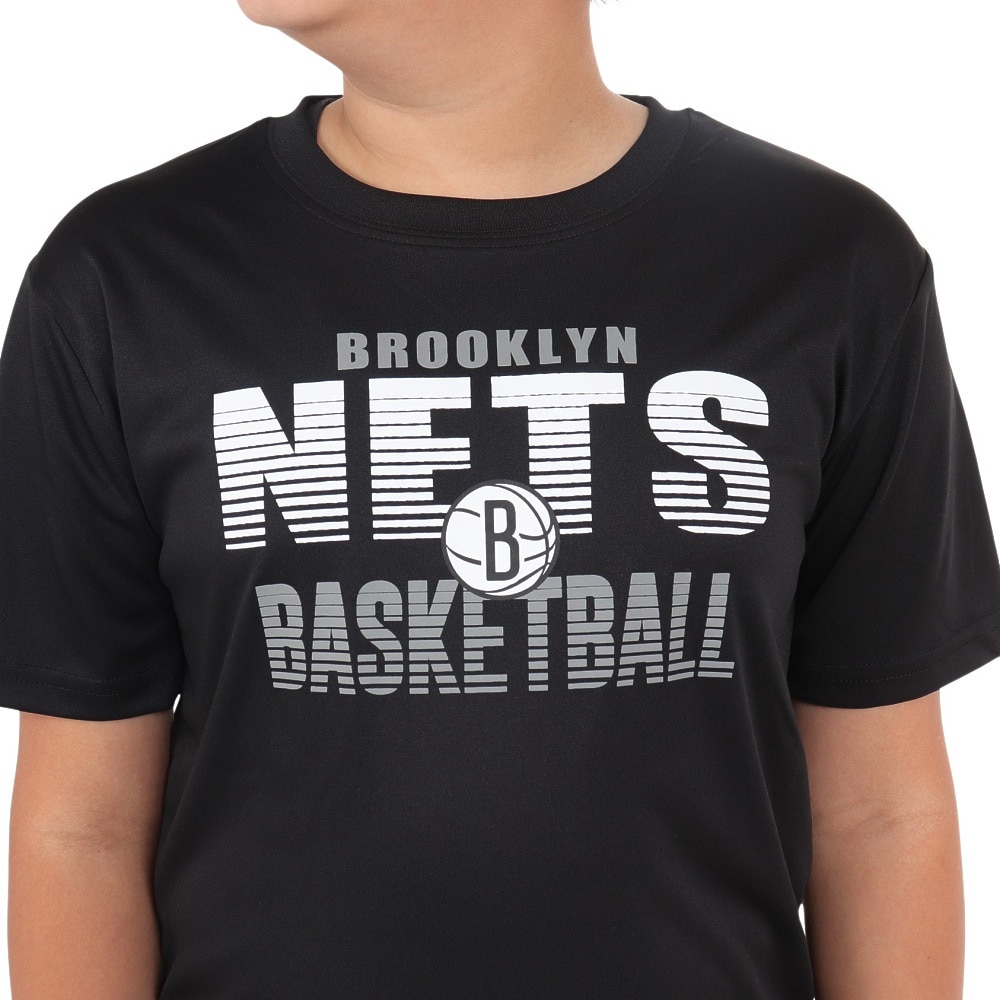 エヌビーエー（NBA）（キッズ）バスケットボールウェア 半袖Tシャツ ブルックリン・ネッツ 3AAD-NETS