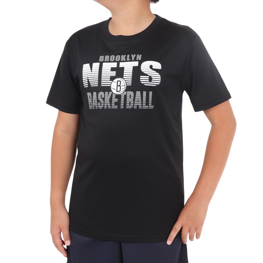 エヌビーエー（NBA）（キッズ）バスケットボールウェア 半袖Tシャツ ブルックリン・ネッツ 3AAD-NETS