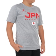 (キッズ)バスケ 日本代表 Tシャツ ジュニア 半袖 JPN 2023 W杯 YGB7NBA3-GREY