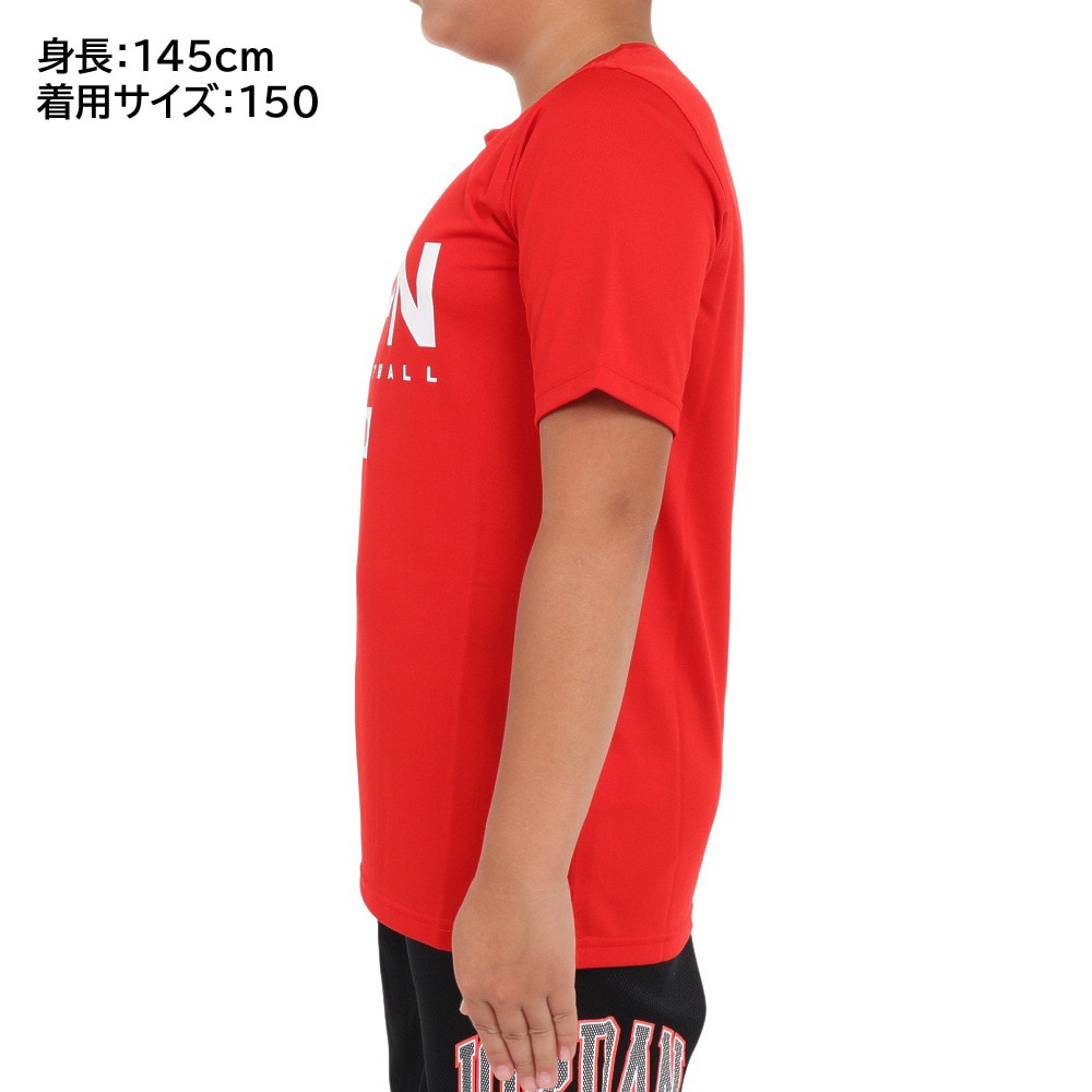 ジョーダン（JORDAN）（キッズ）バスケットボールウェア JPN 2023 半袖プラクティス Tシャツ YGB7NBA3-RED