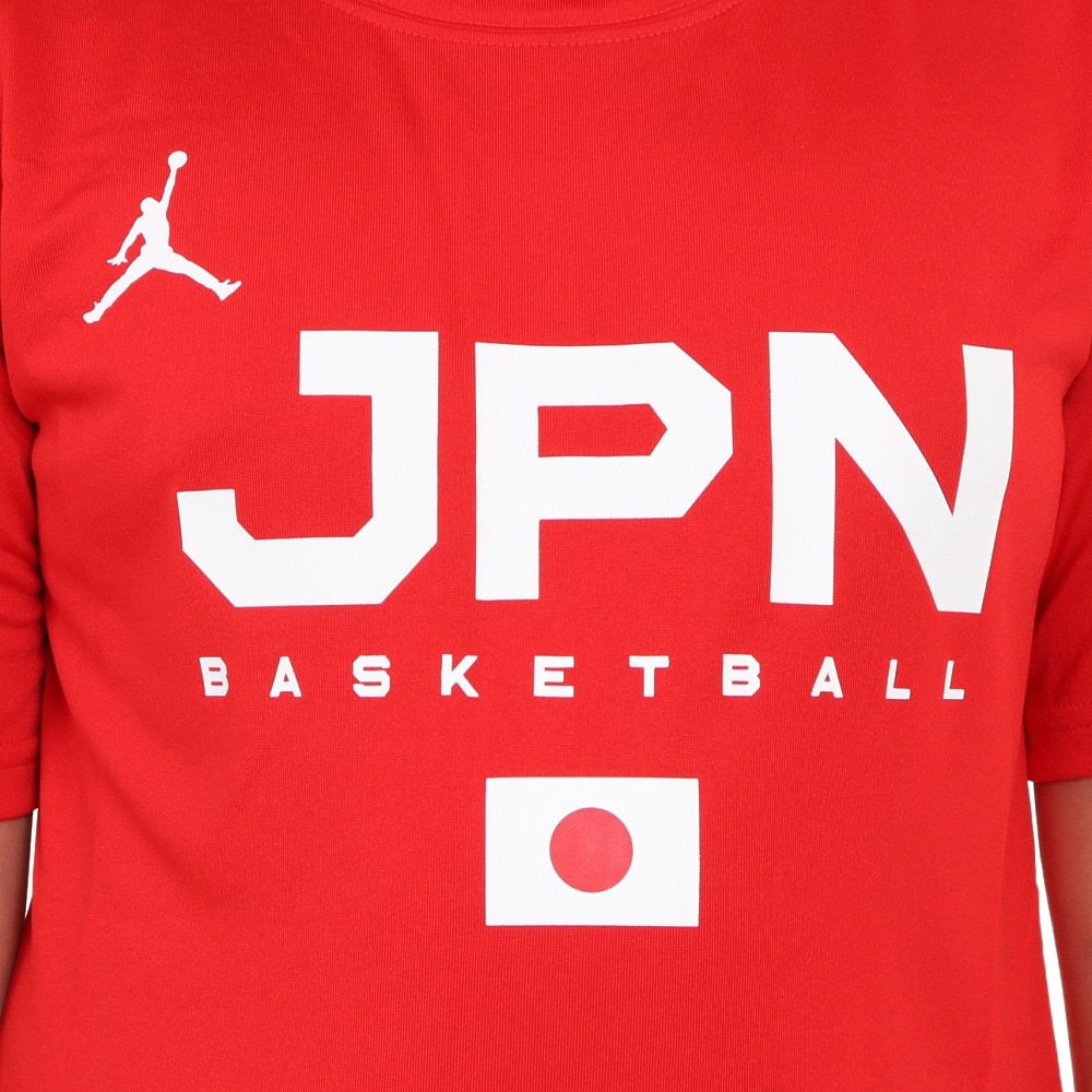 ジョーダン（JORDAN）（キッズ）バスケットボールウェア JPN 2023 半袖プラクティス Tシャツ YGB7NBA3-RED