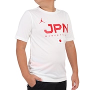 (キッズ)バスケ 日本代表 Tシャツ ジュニア 半袖 JPN 2023 W杯 ホワイト YGB7NBA3-WHITE