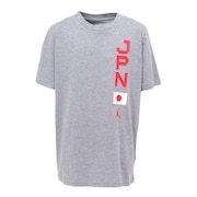 (キッズ)バスケ 日本代表 チームTシャツ ジュニア JPN 2023 W杯 グレー YGB7NBA4-GREY