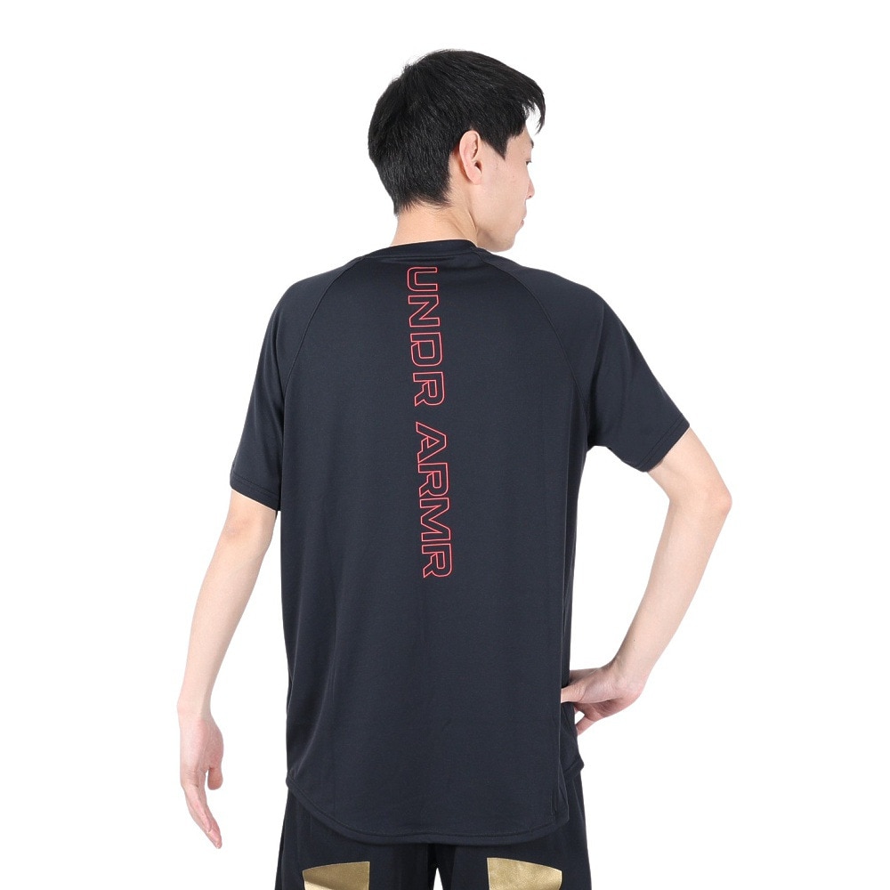 アンダーアーマー（UNDER ARMOUR）（メンズ、レディース）バスケットボールウェア テック ロングショット ノベルティ 半袖Tシャツ 1385490 001