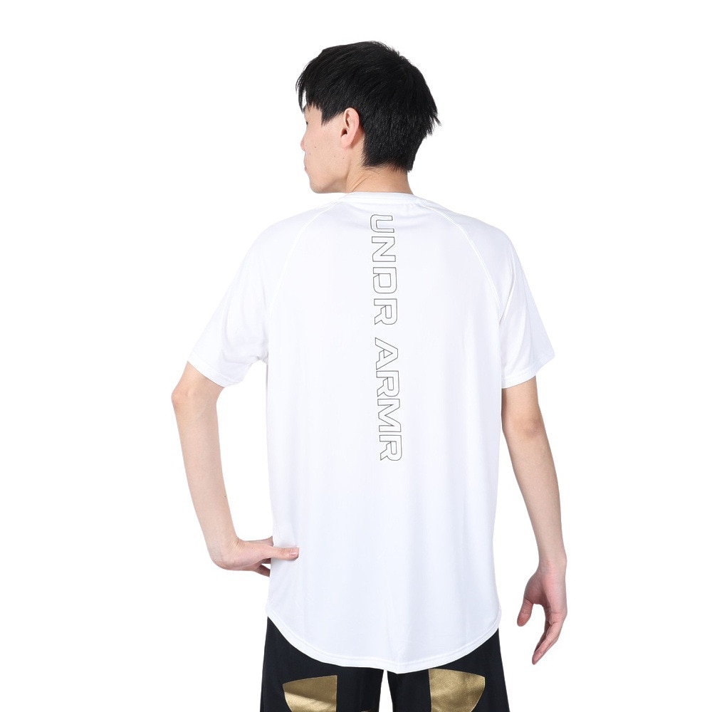 アンダーアーマー（UNDER ARMOUR）（メンズ、レディース）バスケットボールウェア テック ロングショット ノベルティ 半袖Tシャツ 1385490 100 速乾