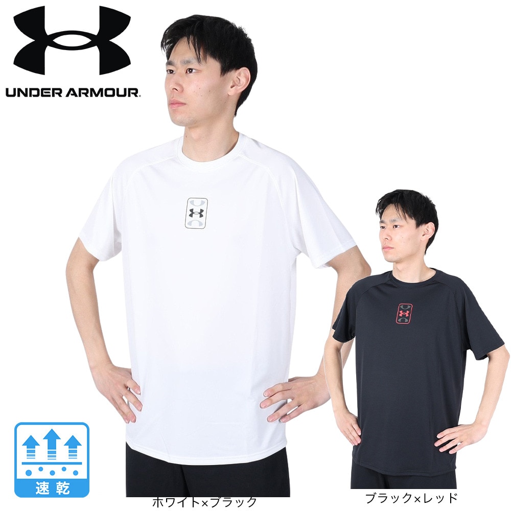 アンダーアーマー（UNDER ARMOUR）（メンズ、レディース）バスケットボールウェア テック ロングショット ノベルティ 半袖Tシャツ 1385490 001 速乾
