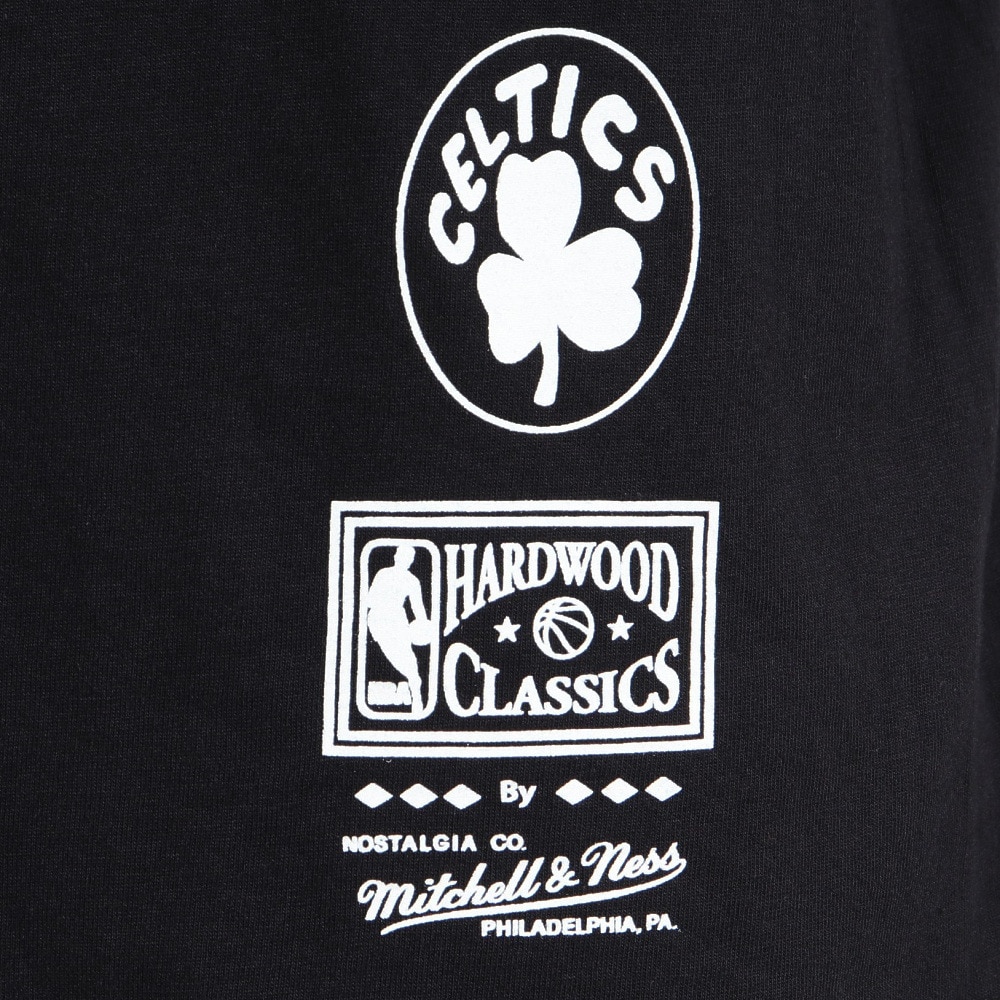 ミッチェルアンドネス（Mitchell&Ness）（メンズ）バスケットボールウェア NBA ビッグフェイス 7.0 ボストン セルティックス Tシャツ BMTR5904-BCEYYPPPBLCK