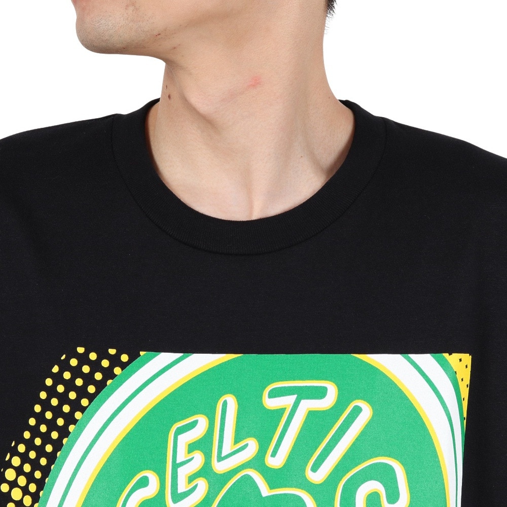 ミッチェルアンドネス（Mitchell&Ness）（メンズ）バスケットボールウェア NBA ビッグフェイス 7.0 ボストン セルティックス Tシャツ BMTR5904-BCEYYPPPBLCK