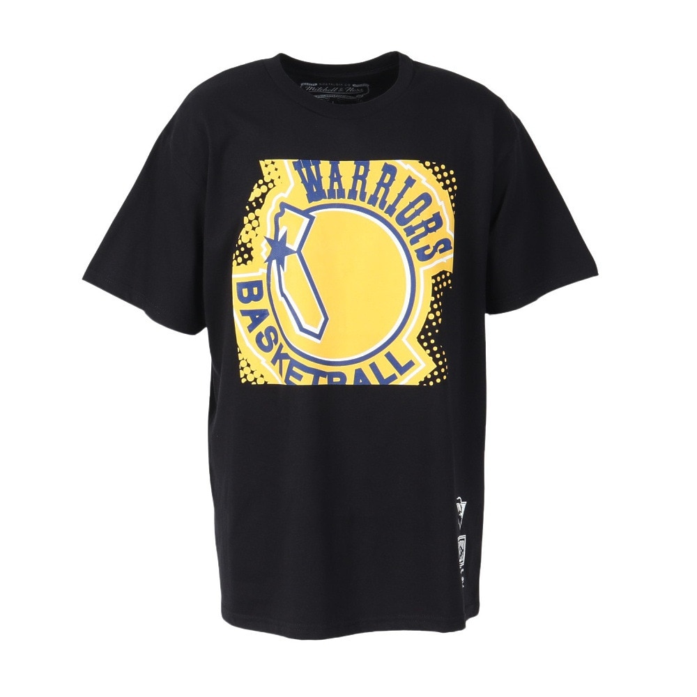 ミッチェルアンドネス（Mitchell&Ness）（メンズ）バスケットボールウェア NBA ビッグフェイス 7.0 半袖Tシャツ BMTR5904-GSWYYPPPBLCK