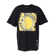 (メンズ)バスケットボールウェア NBA ビッグフェイス 7.0 半袖Tシャツ BMTR5904-GSWYYPPPBLCK