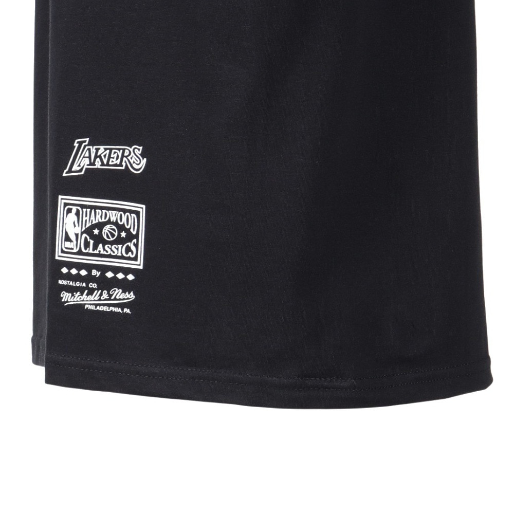 ミッチェルアンドネス（Mitchell&Ness）（メンズ）バスケットボールウェア NBA ビッグフェイス 7.0 半袖Tシャツ BMTR5904-LALYYPPPBLCK