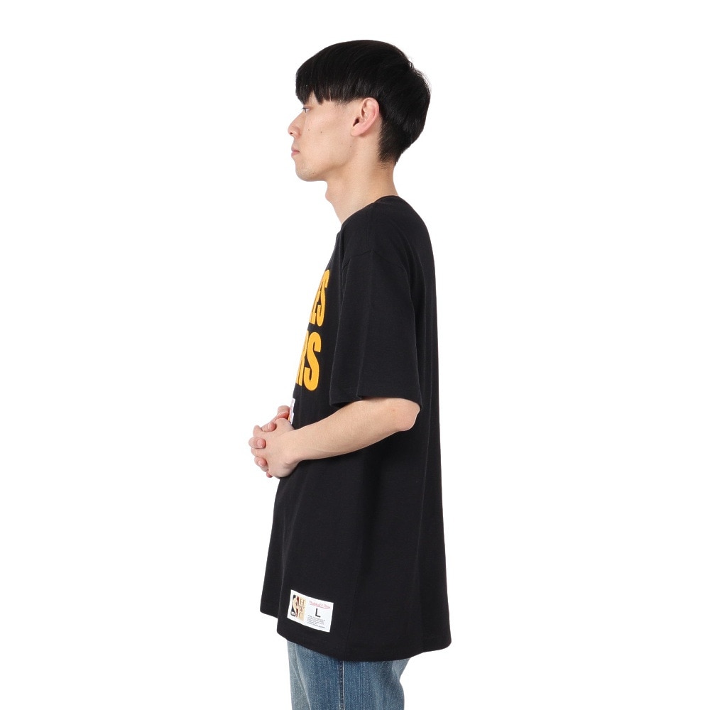 ミッチェルアンドネス（Mitchell&Ness）（メンズ）バスケットボールウェア LEGENDARY SLUB 半袖 Tシャツ ロサンゼルス レイカーズ TCRW5507-LALYYPPPBLCK