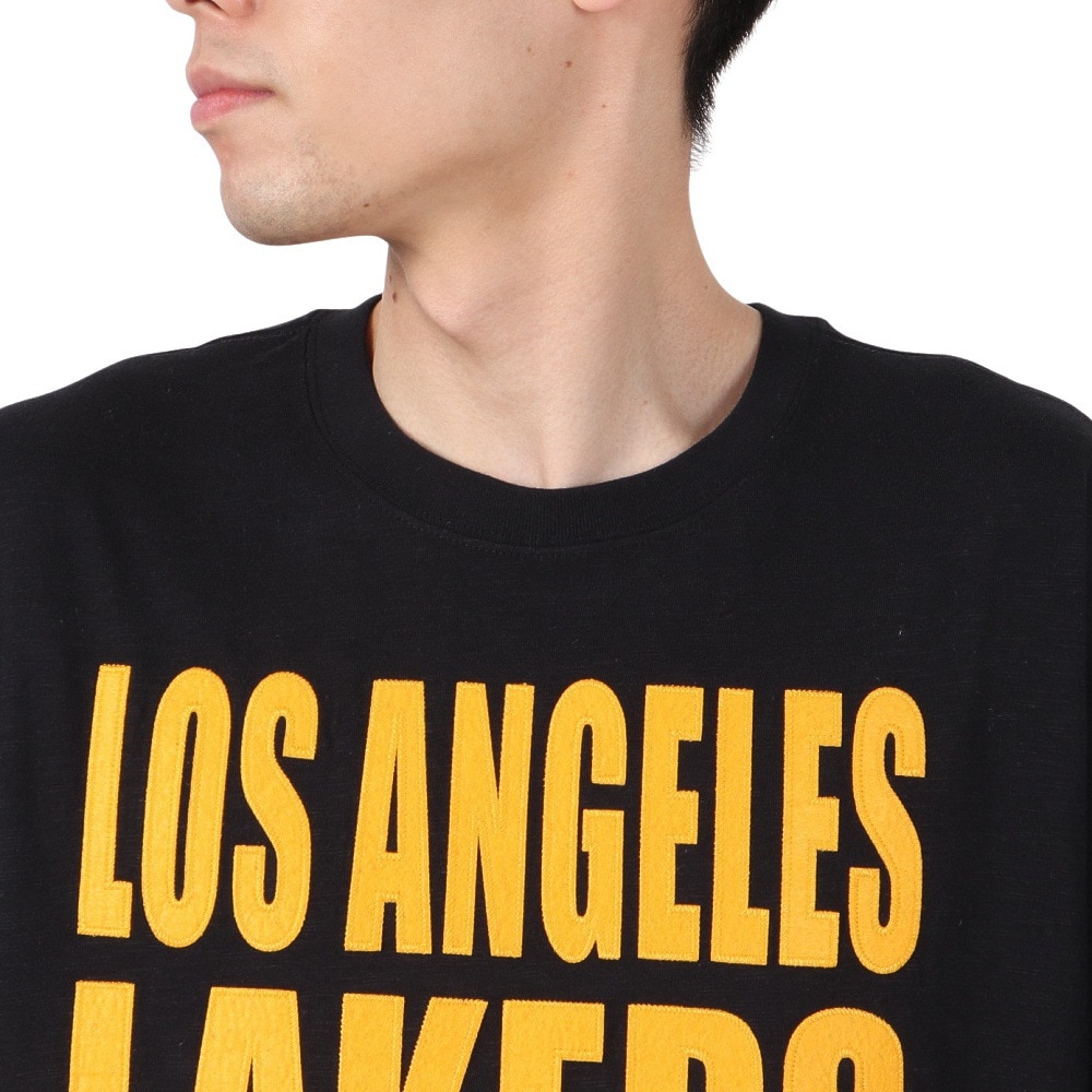 ミッチェルアンドネス（Mitchell&Ness）（メンズ）バスケットボールウェア LEGENDARY SLUB 半袖 Tシャツ ロサンゼルス レイカーズ TCRW5507-LALYYPPPBLCK