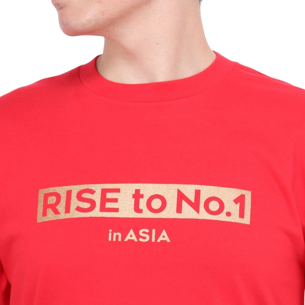 マジェスティック（MAJESTIC）（メンズ）バスケットボールウェア Rise to No.1 in ASIA 日本代表Tシャツ Lサイズ OT01-23FW-0007-RED-L