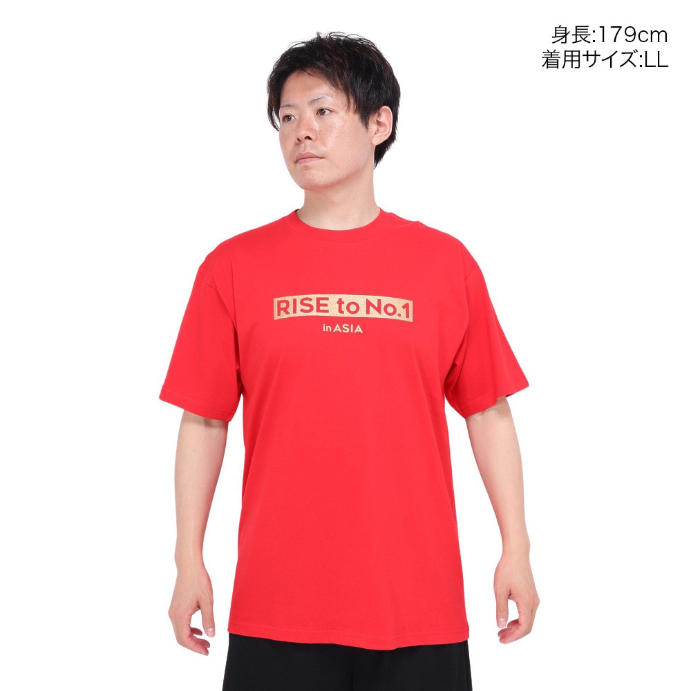 マジェスティック（MAJESTIC）（メンズ）バスケットボールウェア Rise to No.1 in ASIA 日本代表Tシャツ LLサイズ OT01-23FW-0007-RED-XL