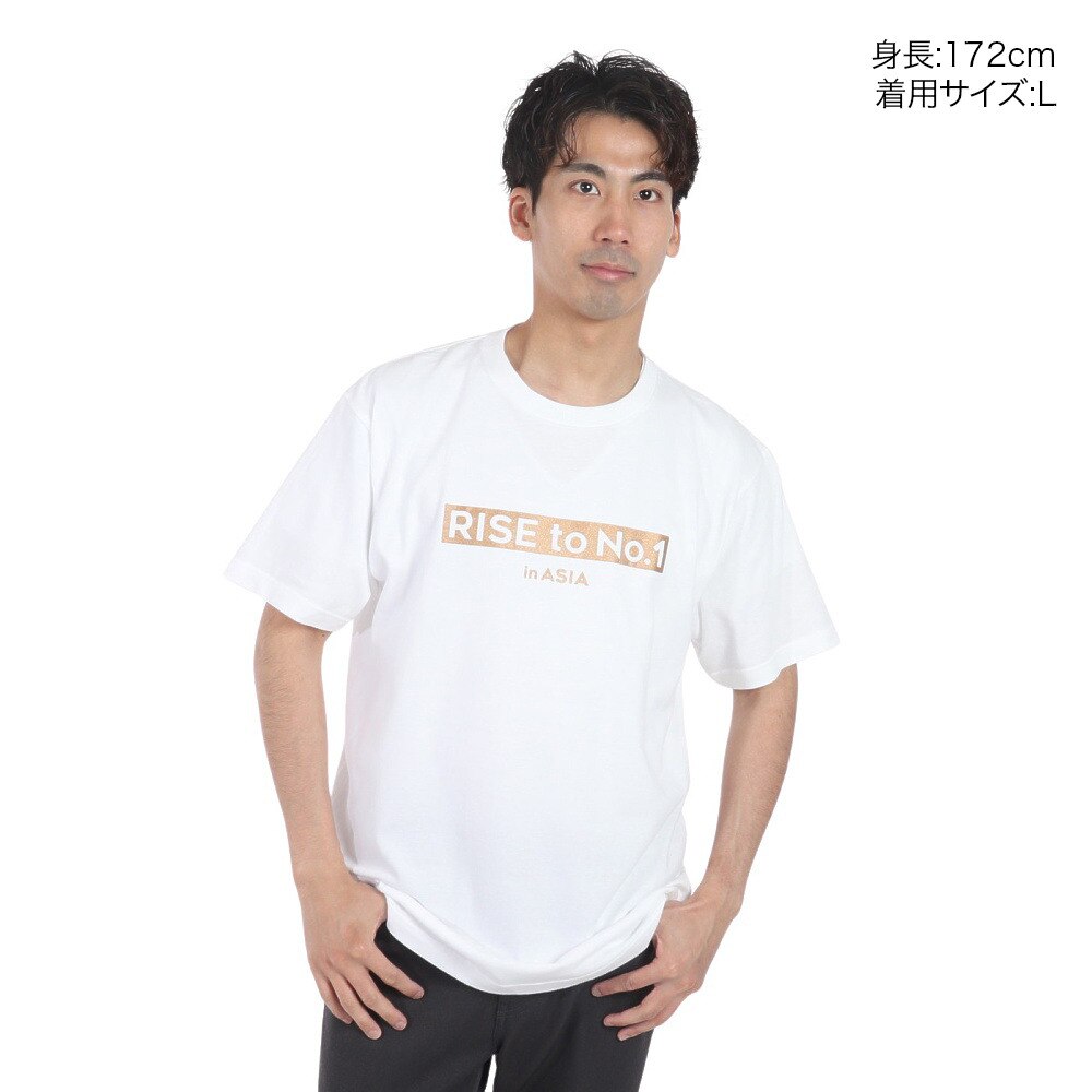 マジェスティック（MAJESTIC）（メンズ）バスケットボールウェア Rise to No.1 in ASIA 日本代表Tシャツ Lサイズ OT01-23FW-0007-WHT-L
