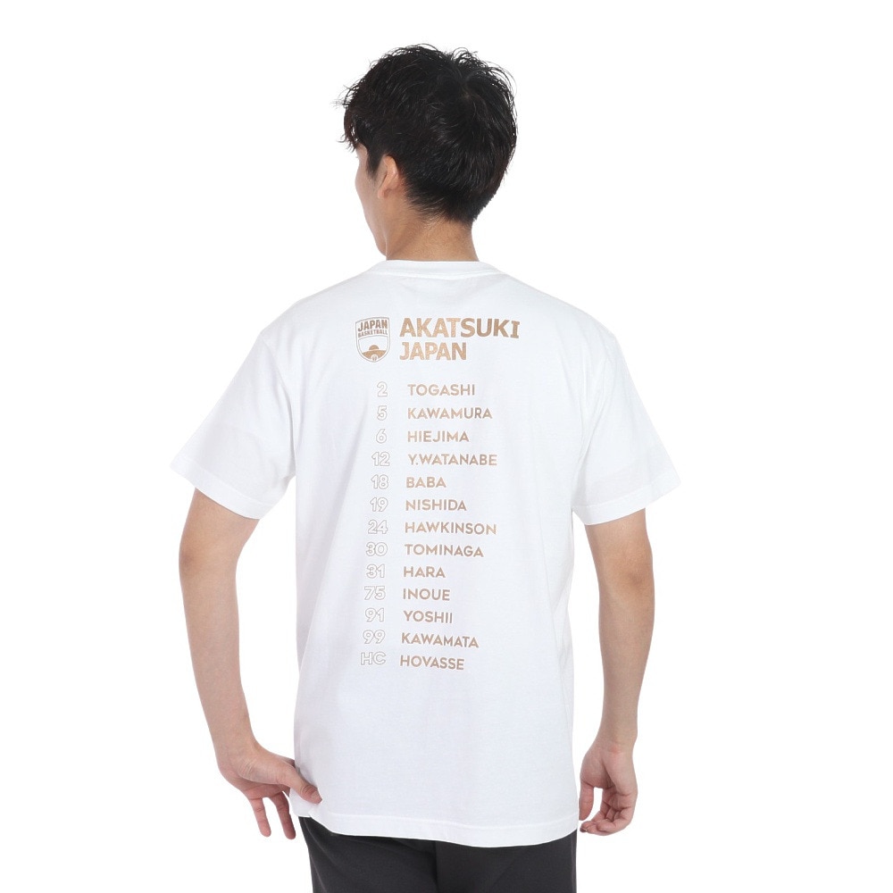 マジェスティック（MAJESTIC）（メンズ）バスケットボールウェア Rise to No.1 in ASIA 日本代表Tシャツ Mサイズ OT01-23FW-0007-WHT-M