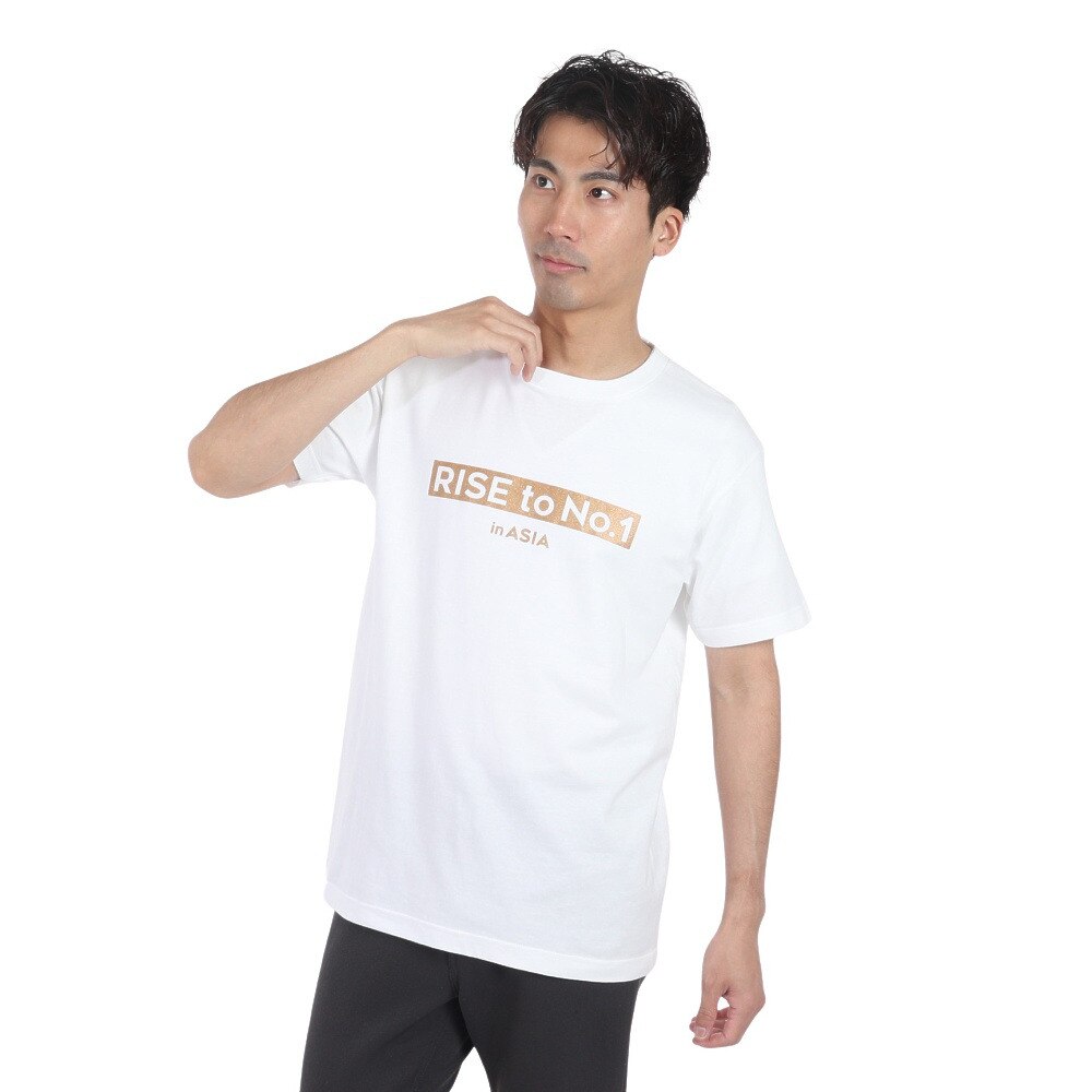 マジェスティック（MAJESTIC）（メンズ）バスケットボールウェア Rise to No.1 in ASIA 日本代表Tシャツ Mサイズ OT01-23FW-0007-WHT-M