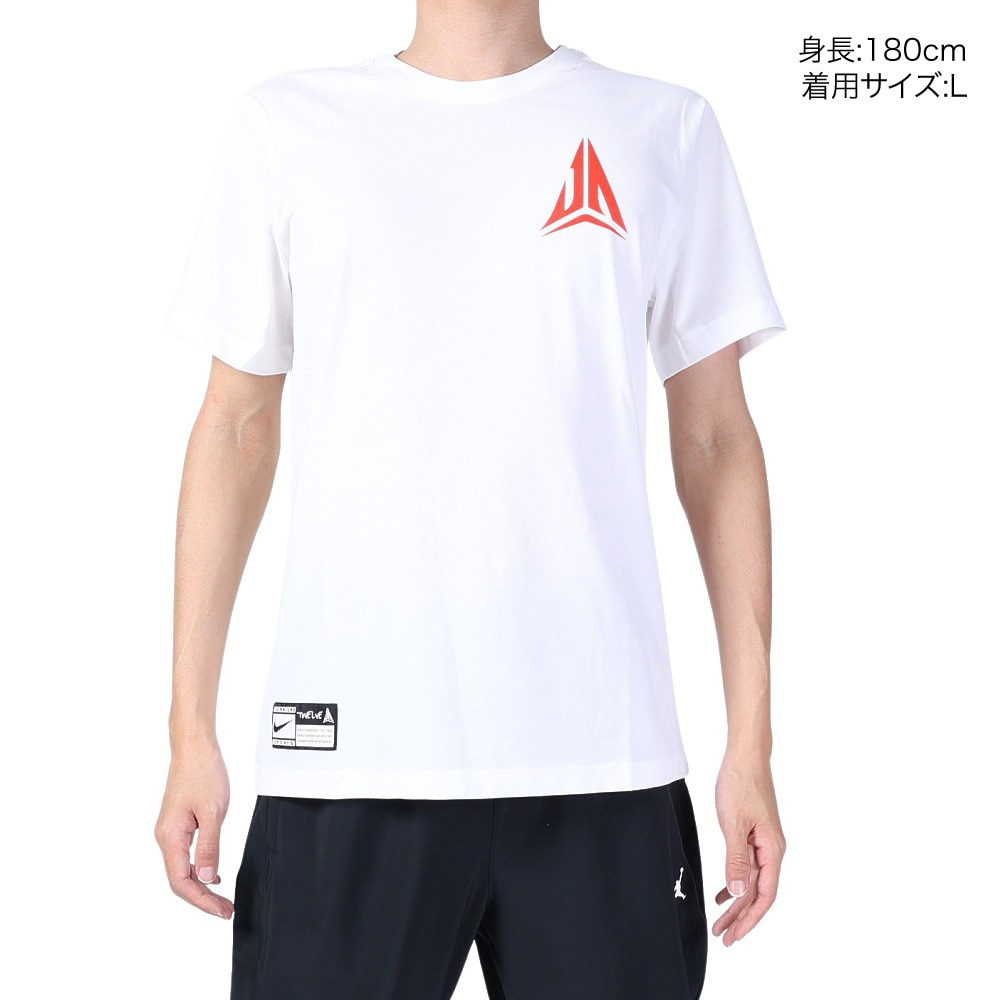 ナイキ（NIKE）（メンズ）Tシャツ バスケットボールウェア 半袖 JA ホワイト FQ4911-100 速乾
