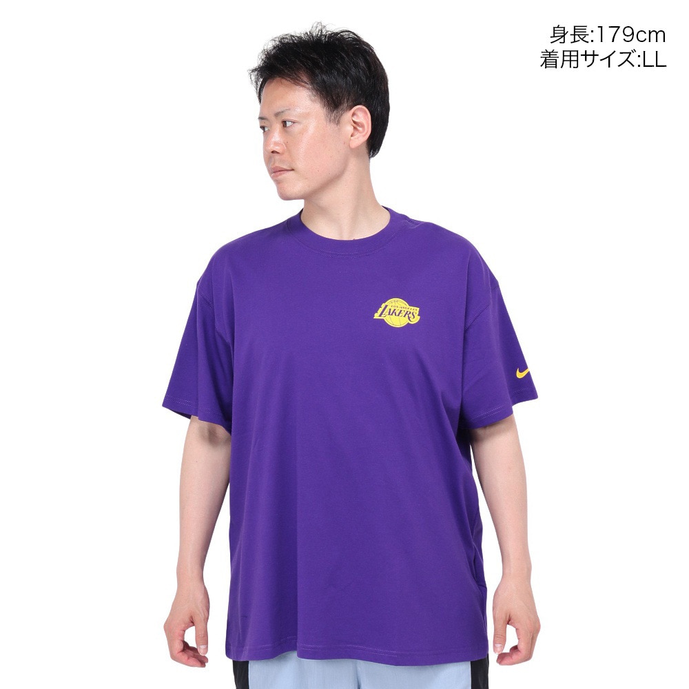 ナイキ（NIKE）（メンズ）バスケットボールウェア NK CTS ロサンゼルス レイカーズ NBA マックス90 Tシャツ MX90 FQ6047-504