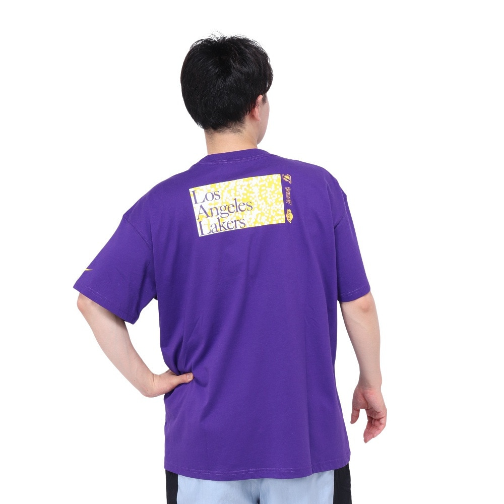 ナイキ（NIKE）（メンズ）バスケットボールウェア NK CTS ロサンゼルス レイカーズ NBA マックス90 Tシャツ MX90 FQ6047-504