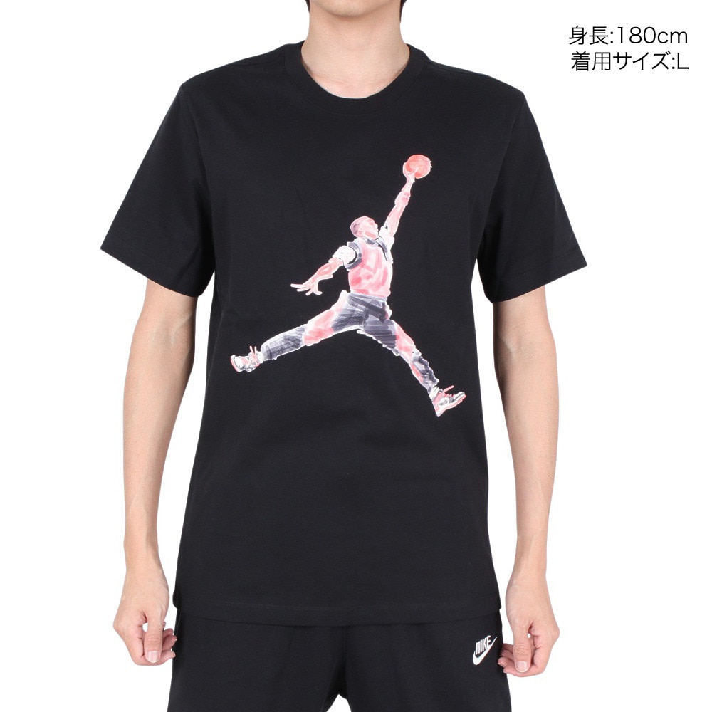 ジョーダン（JORDAN）（メンズ）Tシャツ バスケットボールウェア ブランド JM WTRCLR クルー 半袖 ブラック FN5981-010