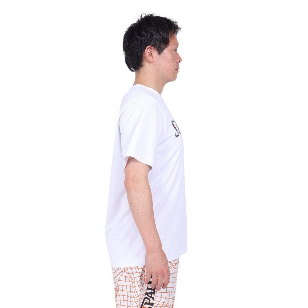 スポルディング（SPALDING）（メンズ）バスケットボールウェア Tシャツ オーバーラップド カモ ロゴ SMT24004 速乾 UVカット