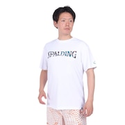 スポルディング（SPALDING）（メンズ）バスケットボールウェア Tシャツ オーバーラップド カモ ロゴ SMT24004