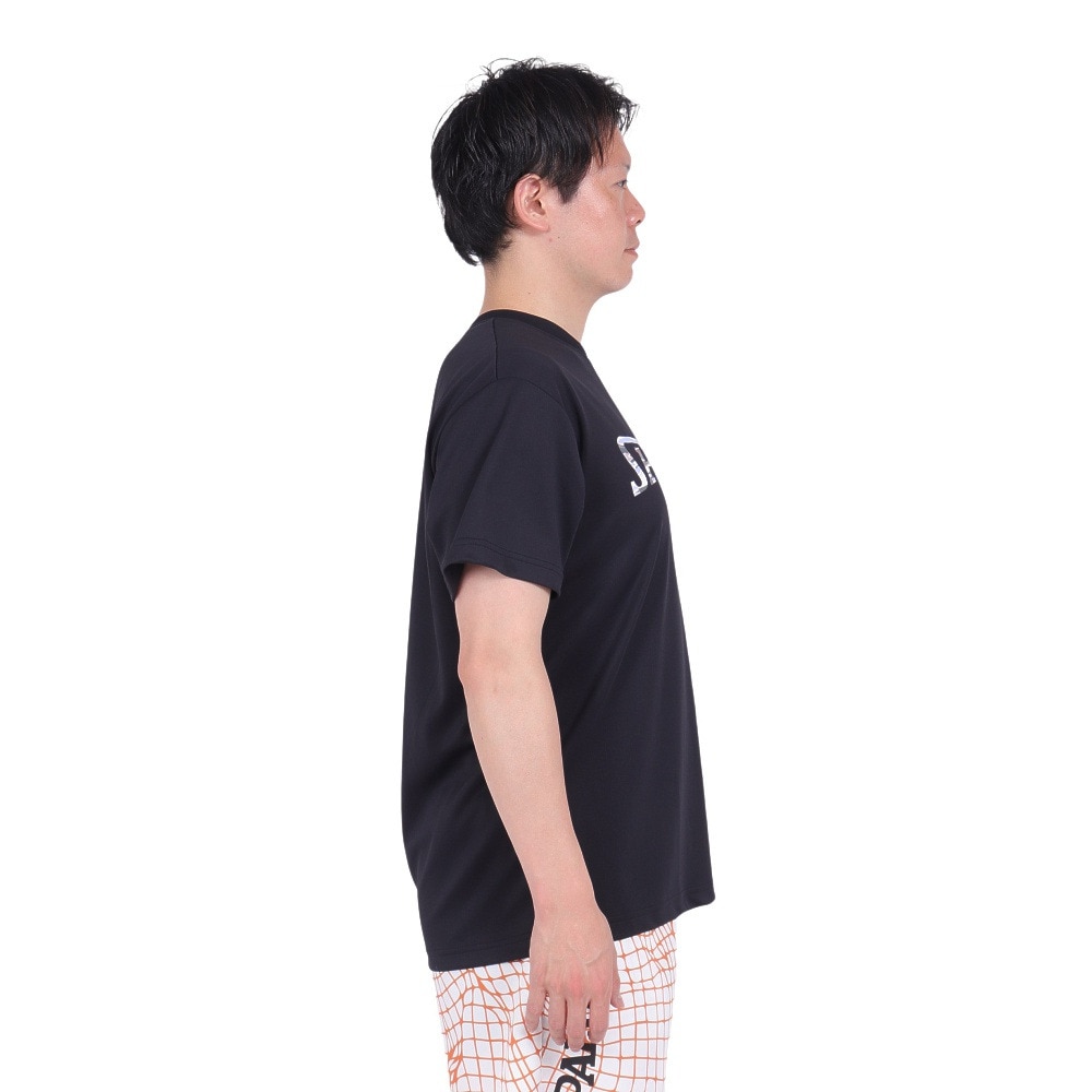 スポルディング（SPALDING）（メンズ）バスケットボールウェア Tシャツ オーバーラップド カモ ロゴ SMT24004BK 速乾 UVカット