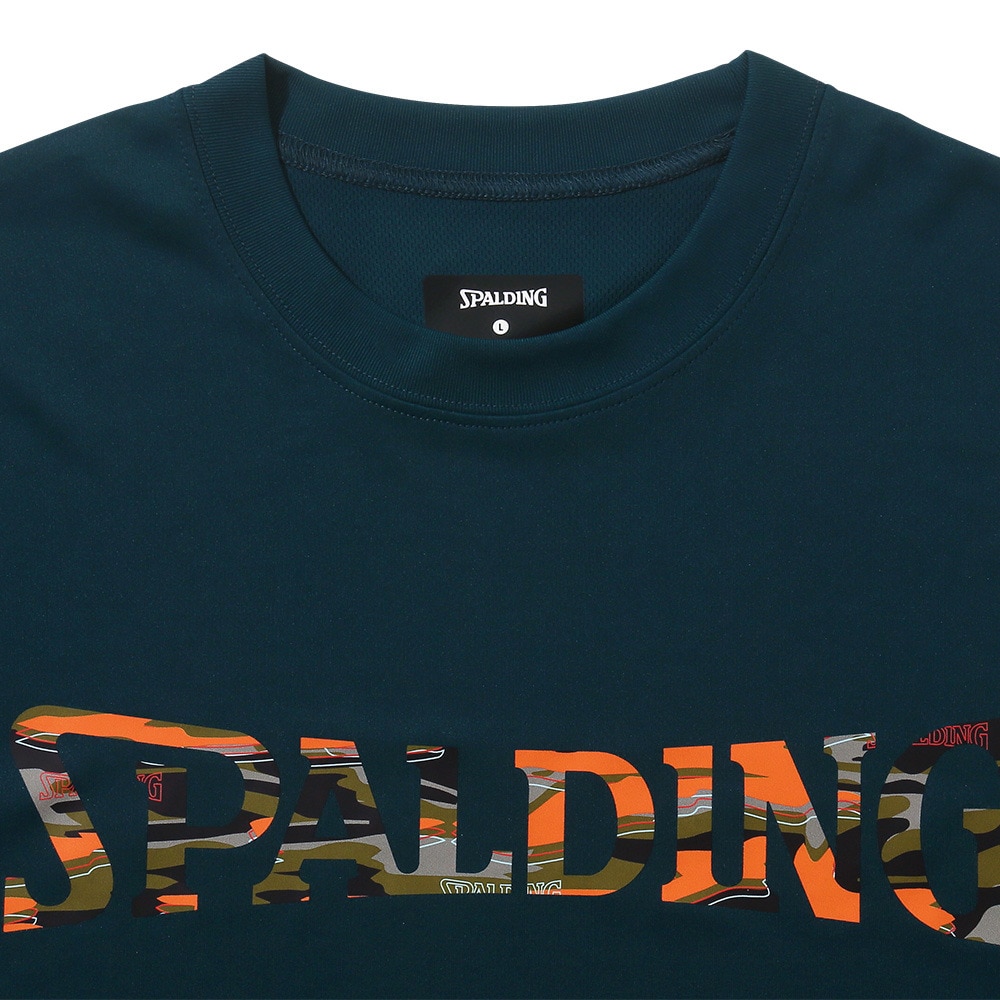 スポルディング（SPALDING）（メンズ）バスケットボールウェア Tシャツ オーバーラップド カモ ロゴ SMT24004SP