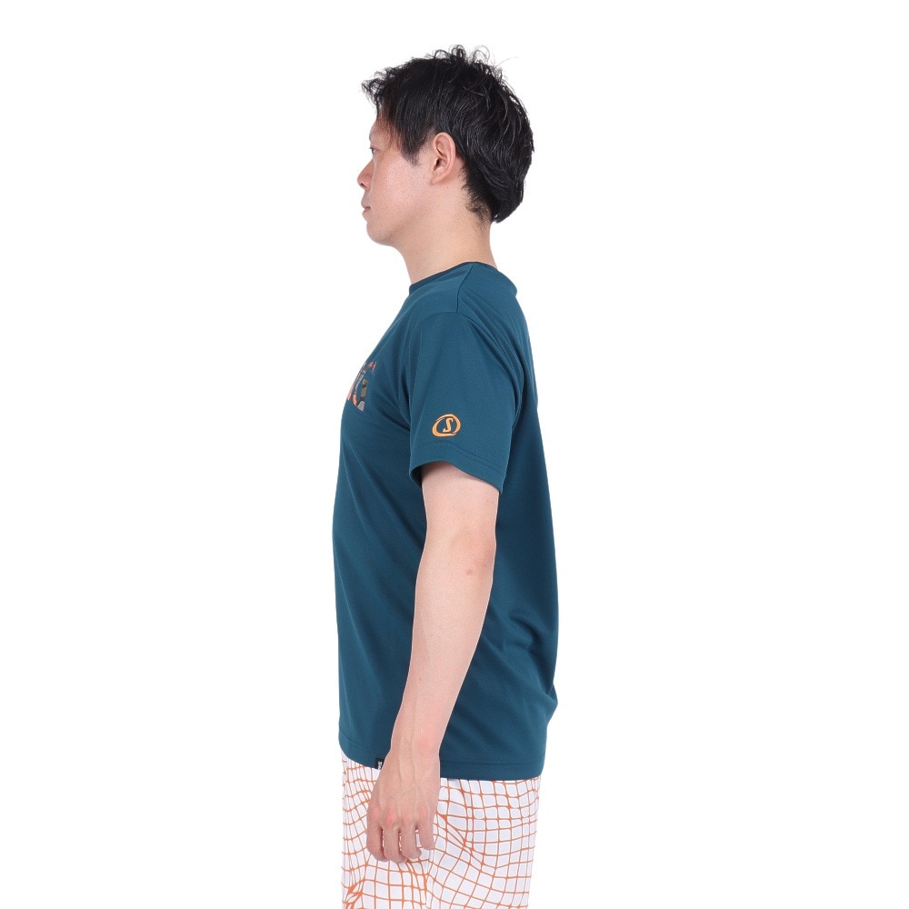 スポルディング（SPALDING）（メンズ）バスケットボールウェア Tシャツ オーバーラップド カモ ロゴ SMT24004SP 速乾 UVカット