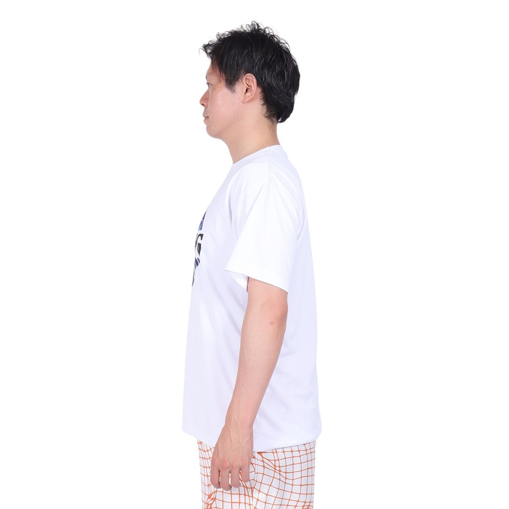スポルディング（SPALDING）（メンズ）バスケットボールウェア Tシャツ ネオン トロピカル ボール プリント SMT24008 速乾 UVカット
