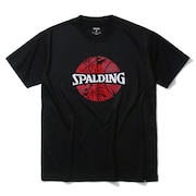スポルディング（SPALDING）（メンズ）バスケットボールウェア Tシャツ ネオン トロピカル ボール プリント SMT24008BK