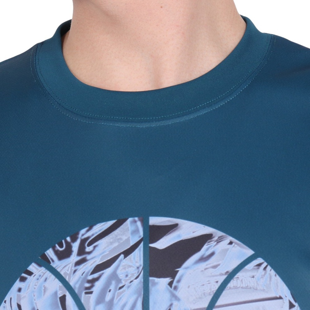 スポルディング（SPALDING）（メンズ）バスケットボールウェア Tシャツ ネオン トロピカル ボール プリント SMT24008SP 速乾 UVカット
