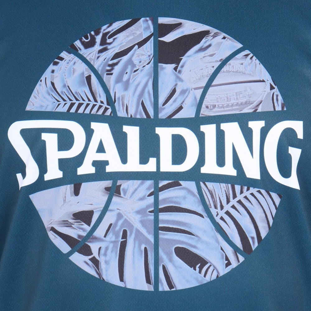スポルディング（SPALDING）（メンズ）バスケットボールウェア Tシャツ ネオン トロピカル ボール プリント SMT24008SP 速乾 UVカット