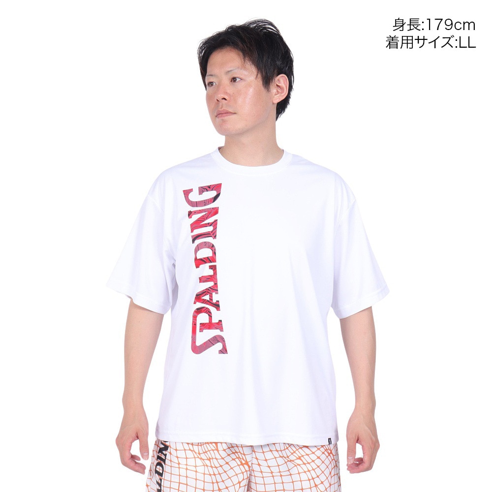 スポルディング（SPALDING）（メンズ）バスケットボールウェア Tシャツ ネオン トロピカル ロゴ SMT24010 速乾 UVカット