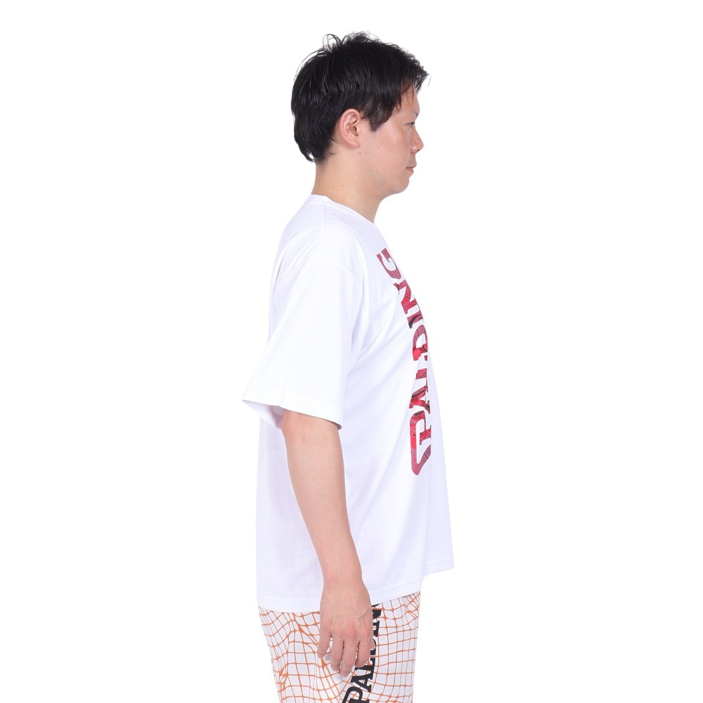 スポルディング（SPALDING）（メンズ）バスケットボールウェア Tシャツ ネオン トロピカル ロゴ SMT24010 速乾 UVカット