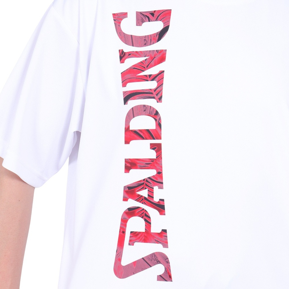 スポルディング（SPALDING）（メンズ）バスケットボールウェア Tシャツ ネオン トロピカル ロゴ SMT24010 速乾 UVカット
