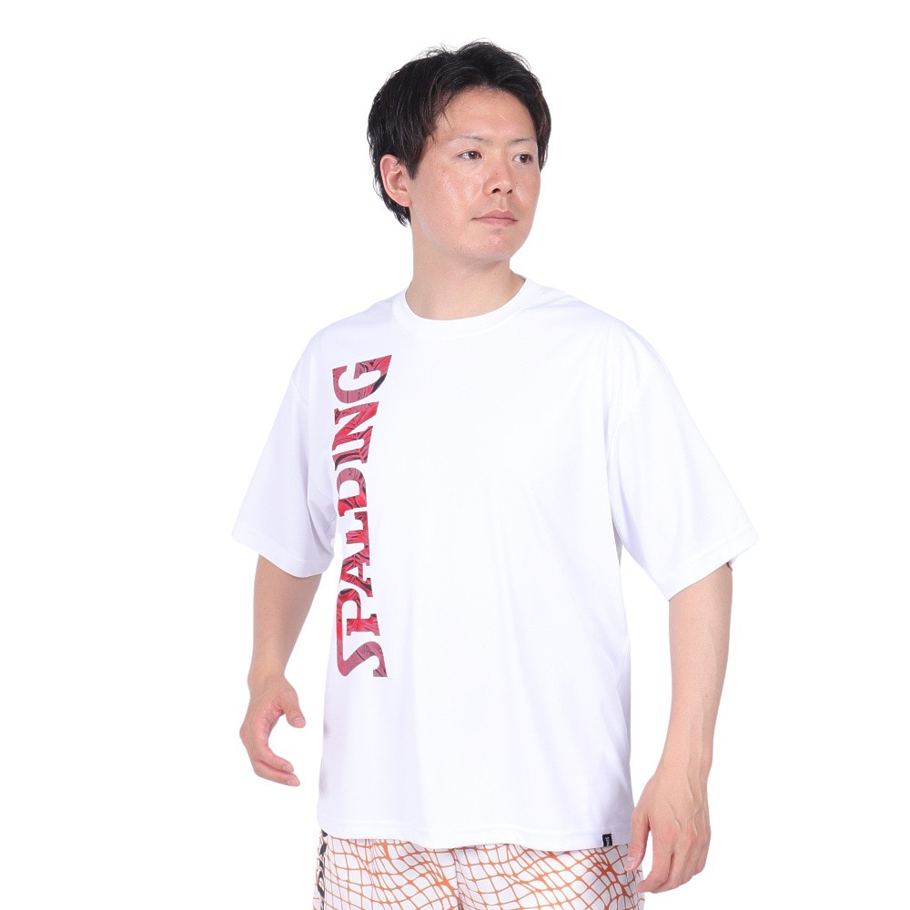 スポルディング（SPALDING）（メンズ）バスケットボールウェア Tシャツ ネオン トロピカル ロゴ SMT24010 速乾 UVカット