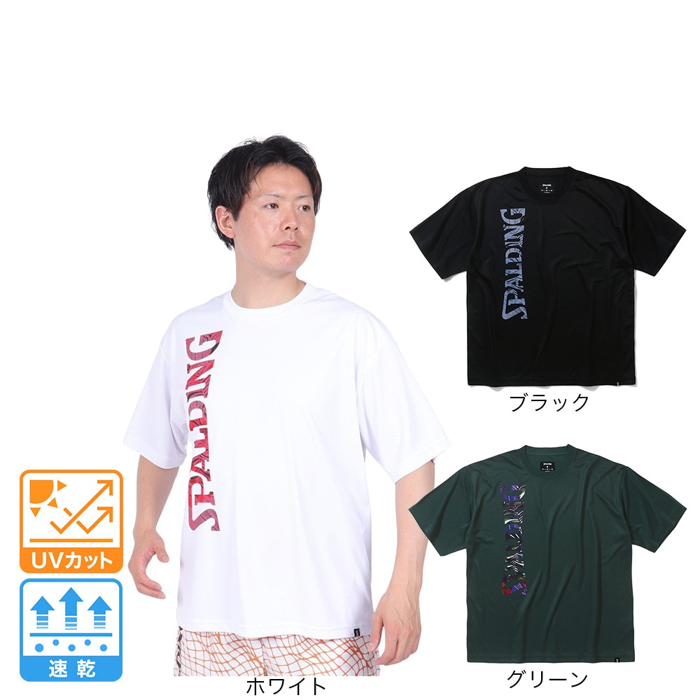 スポルディング（SPALDING）（メンズ）バスケットボールウェア Tシャツ ネオン トロピカル ロゴ SMT24010 速乾 UVカット