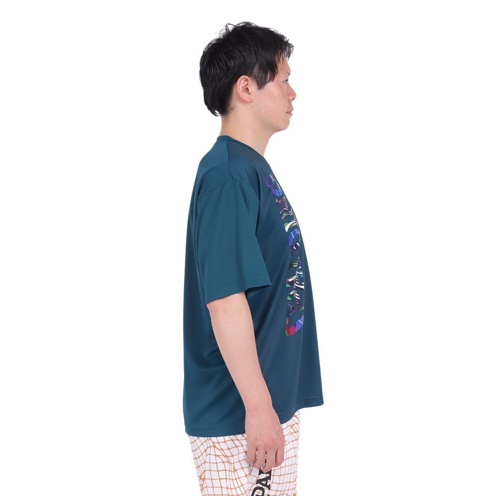 スポルディング（SPALDING）（メンズ）バスケットボールウェア Tシャツ ネオン トロピカル ロゴ SMT24010SP 速乾 UVカット