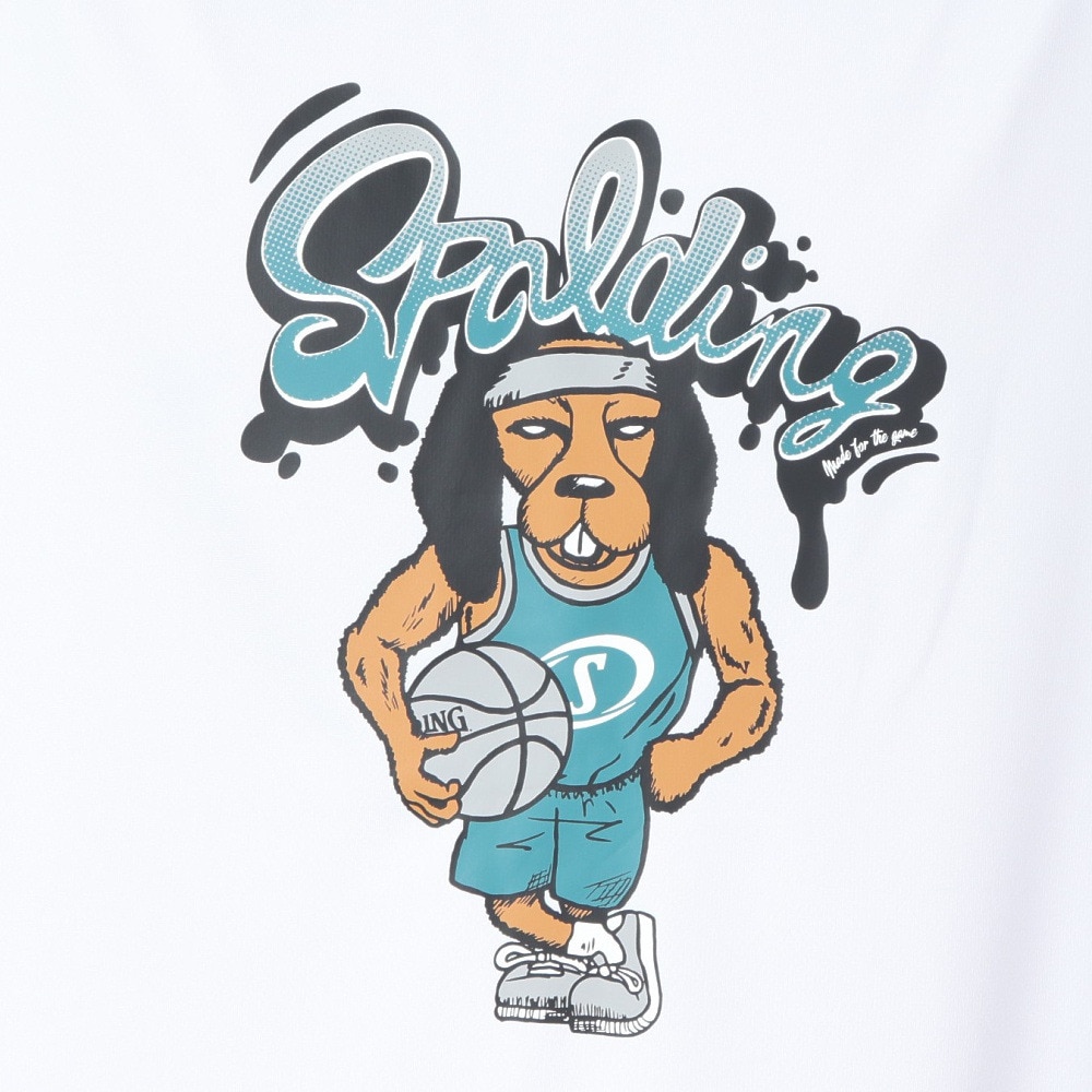 スポルディング（SPALDING）（メンズ）バスケットボールウェア Tシャツ ビーグル グラフィティ SMT24018 速乾 UVカット